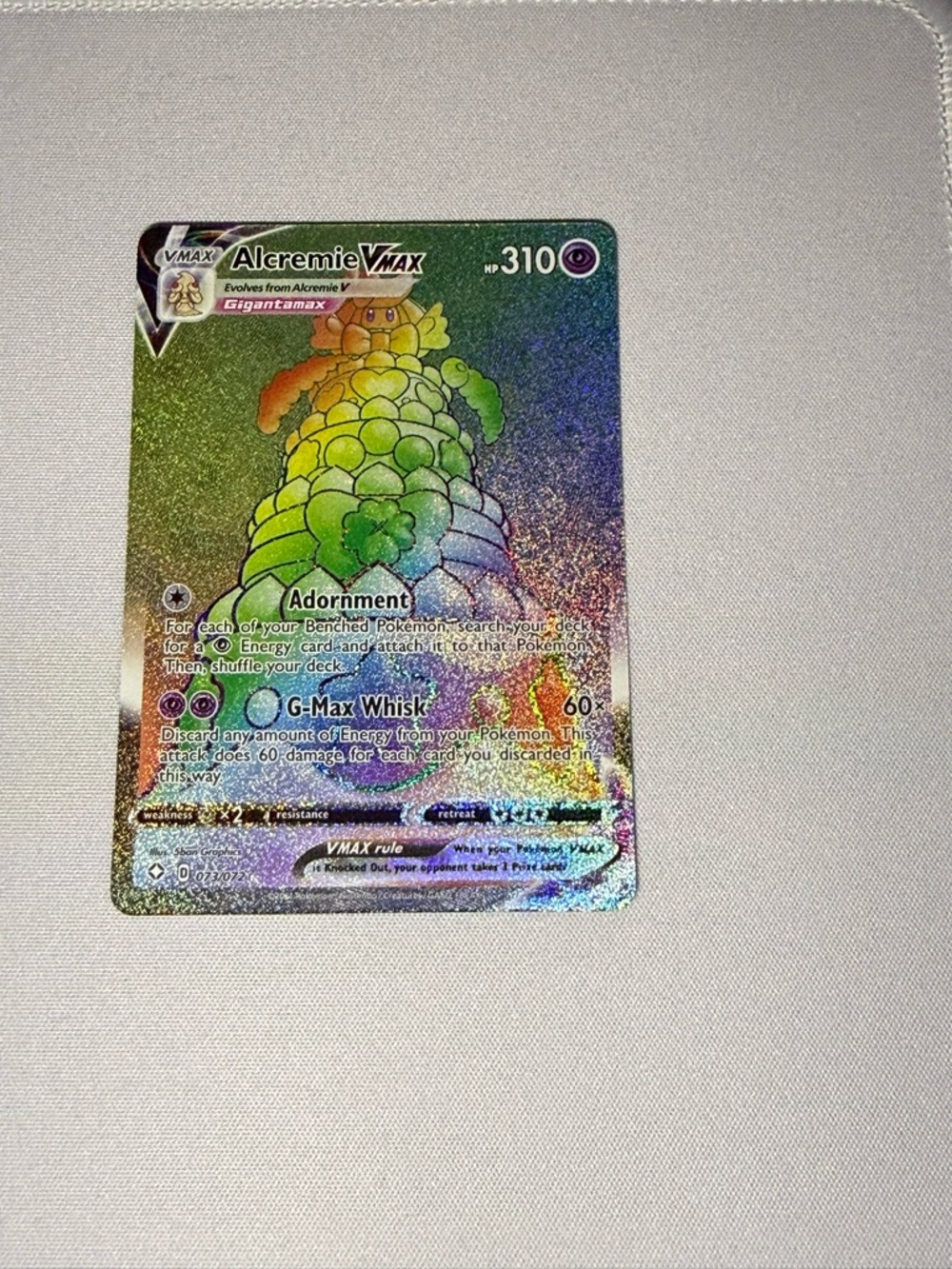 Pokémon TCG Alcremie VMAX Secret Rare Full Art Holo 073/072 Shining Fates
